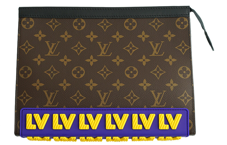 LOUIS VUITTON Monogram Canvas Clutch Unisex Brown