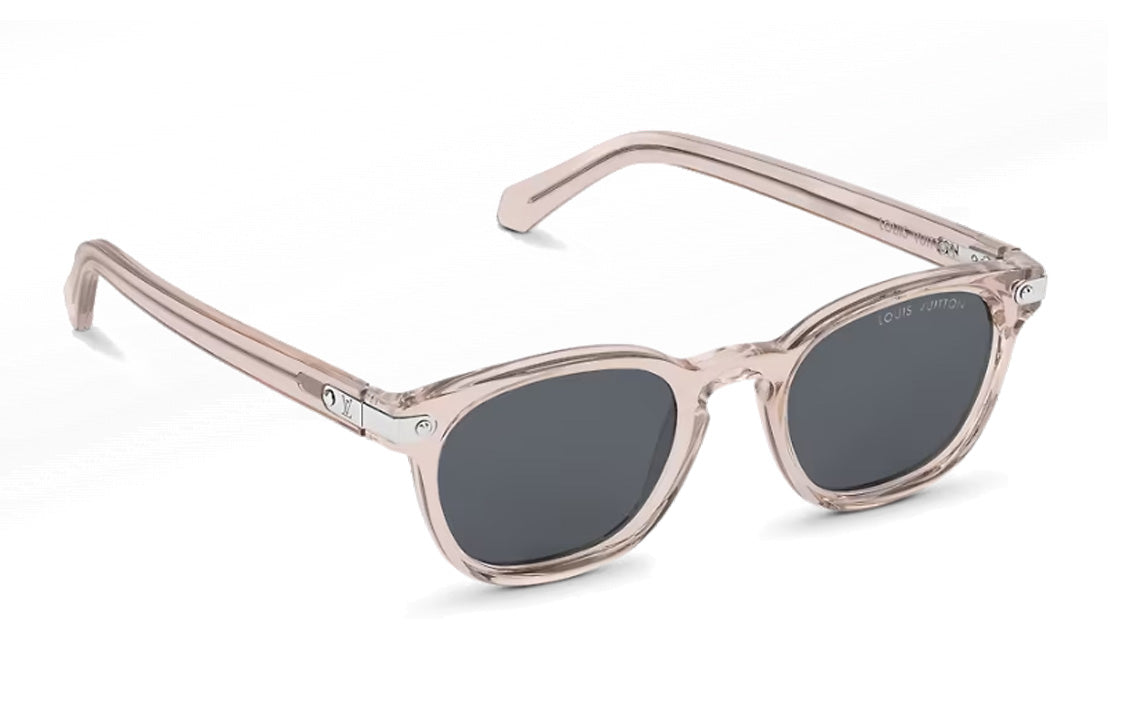 LOUIS VUITTON Plate Frame Irregular Shape Sunglasses Men's Pink