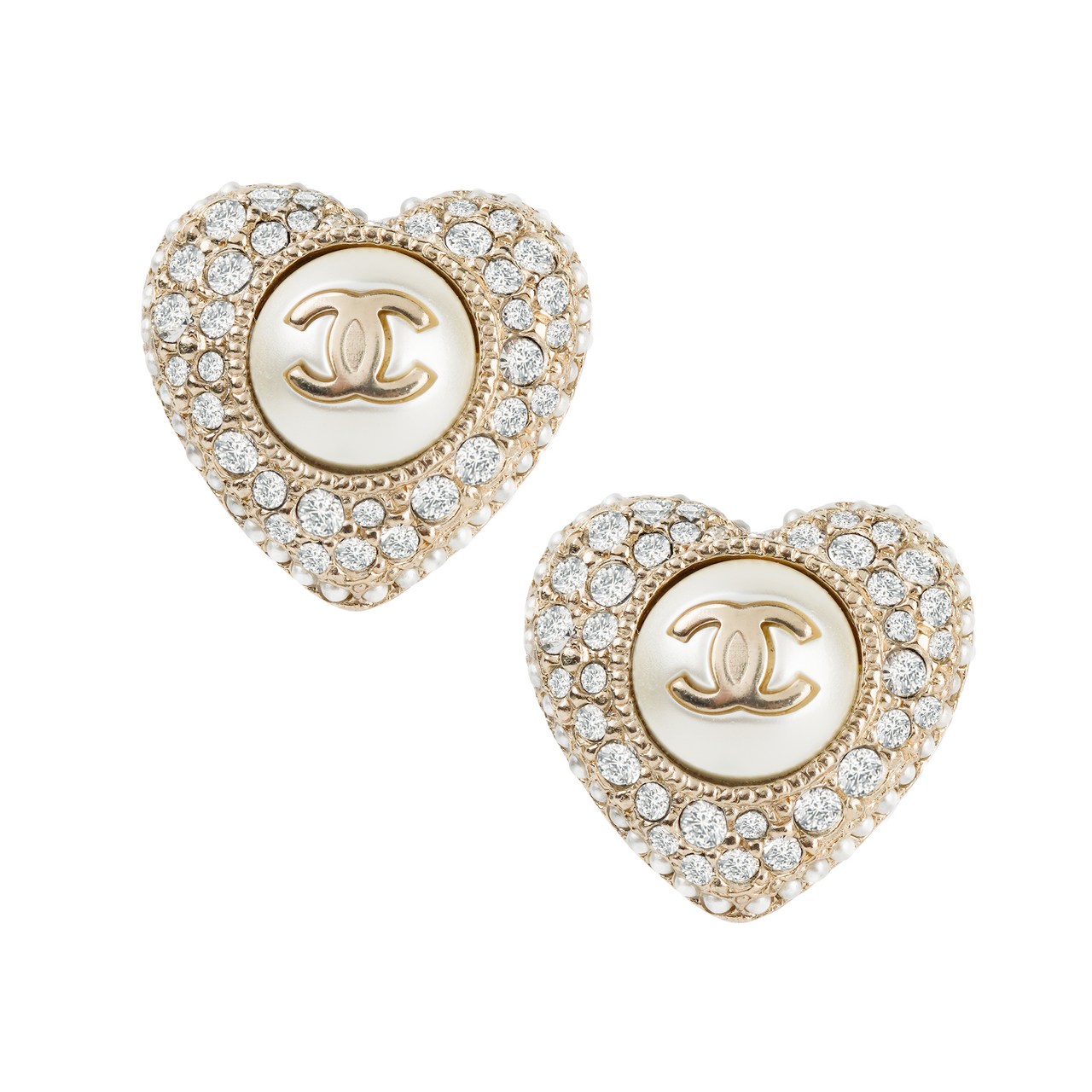 CHANEL Stud Earrings Women's Gold