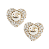 CHANEL Stud Earrings Women's Gold