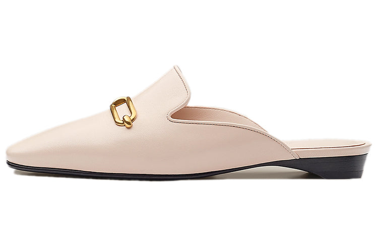 HERMES Esmee Wrap-toe Slippers Women's Bora Bora Island White