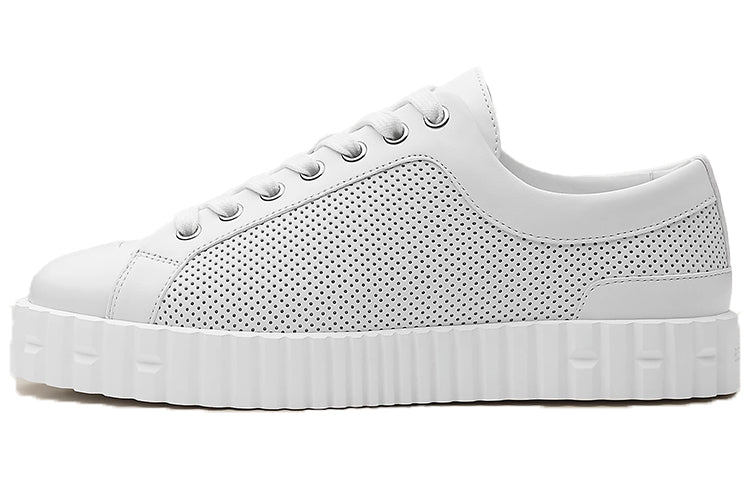 HERMES Cross Low Top Stylish Skateboarding Shoes Women's White