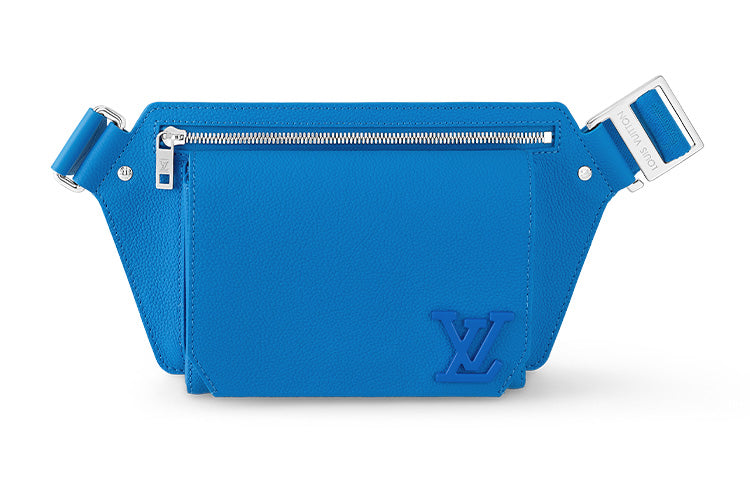 LOUIS VUITTON Cow Leather Crossbody Bag Shoulder Bag Women's Blue