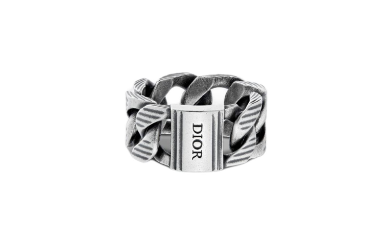 DIOR Sterling Silver Rings Men's Silver