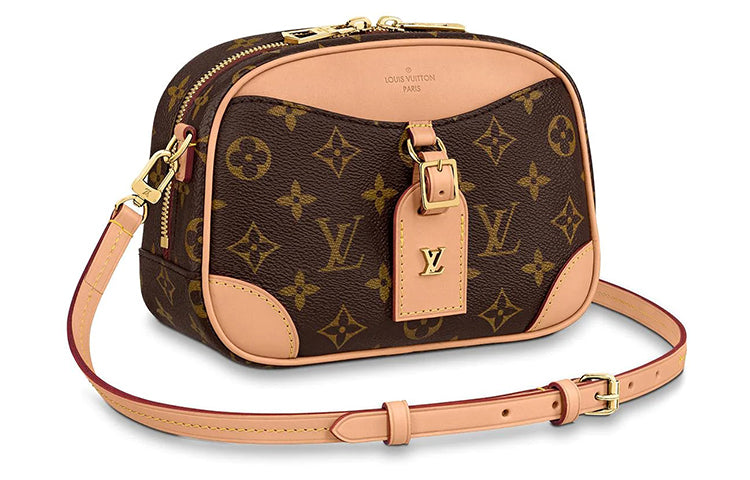 LOUIS VUITTON Deauville Cow Leather Shoulder Bag, Crossbody Bag Mini Women's Brown