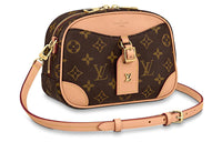 LOUIS VUITTON Deauville Cow Leather Shoulder Bag, Crossbody Bag Mini Women's Brown