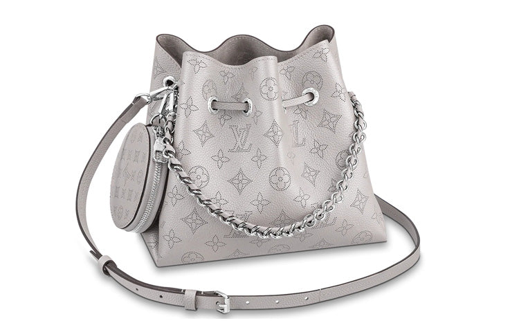 LOUIS VUITTON Bella Stamped Cow Leather Bucket Bags Shoulder Bag Crossbody Bag Handbag Women's Mouse Gray
