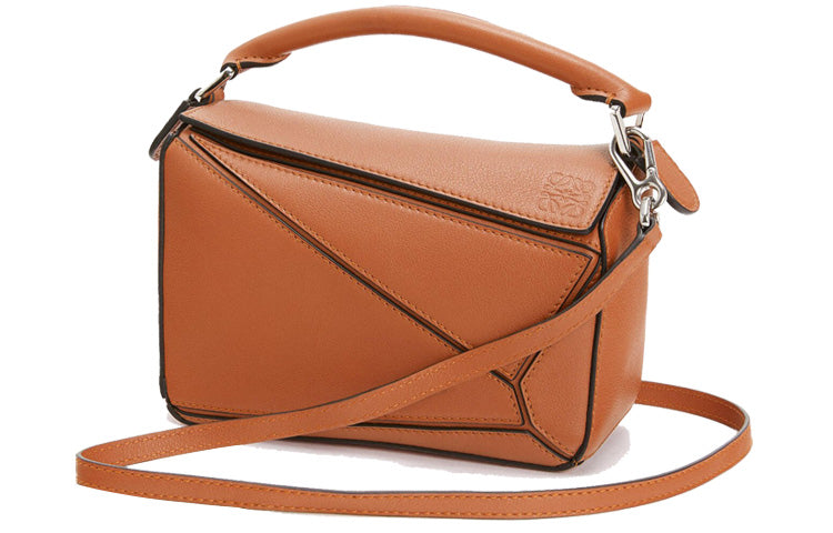 LOEWE Puzzle Bag In Classic Calfskin Mini Tan