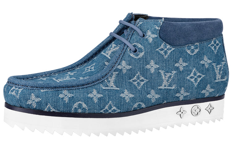 LOUIS VUITTON Mods Ankle Boots 'Denim Monogram'