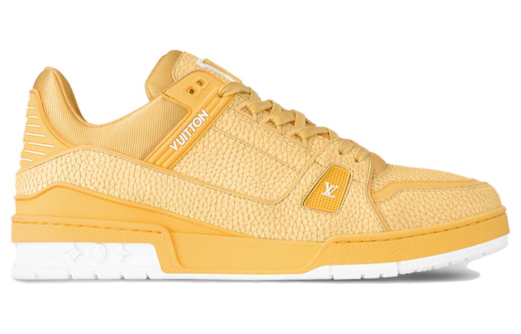 LOUIS VUITTON Trainer Low-Top Skateboard Shoes Women's Yellow
