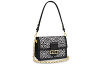 LOUIS VUITTON Dauphine Jacquard Textile Fabric With Cow Leather Trim Dafne Crossbody Bag, Shoulder Bag Women's Gray