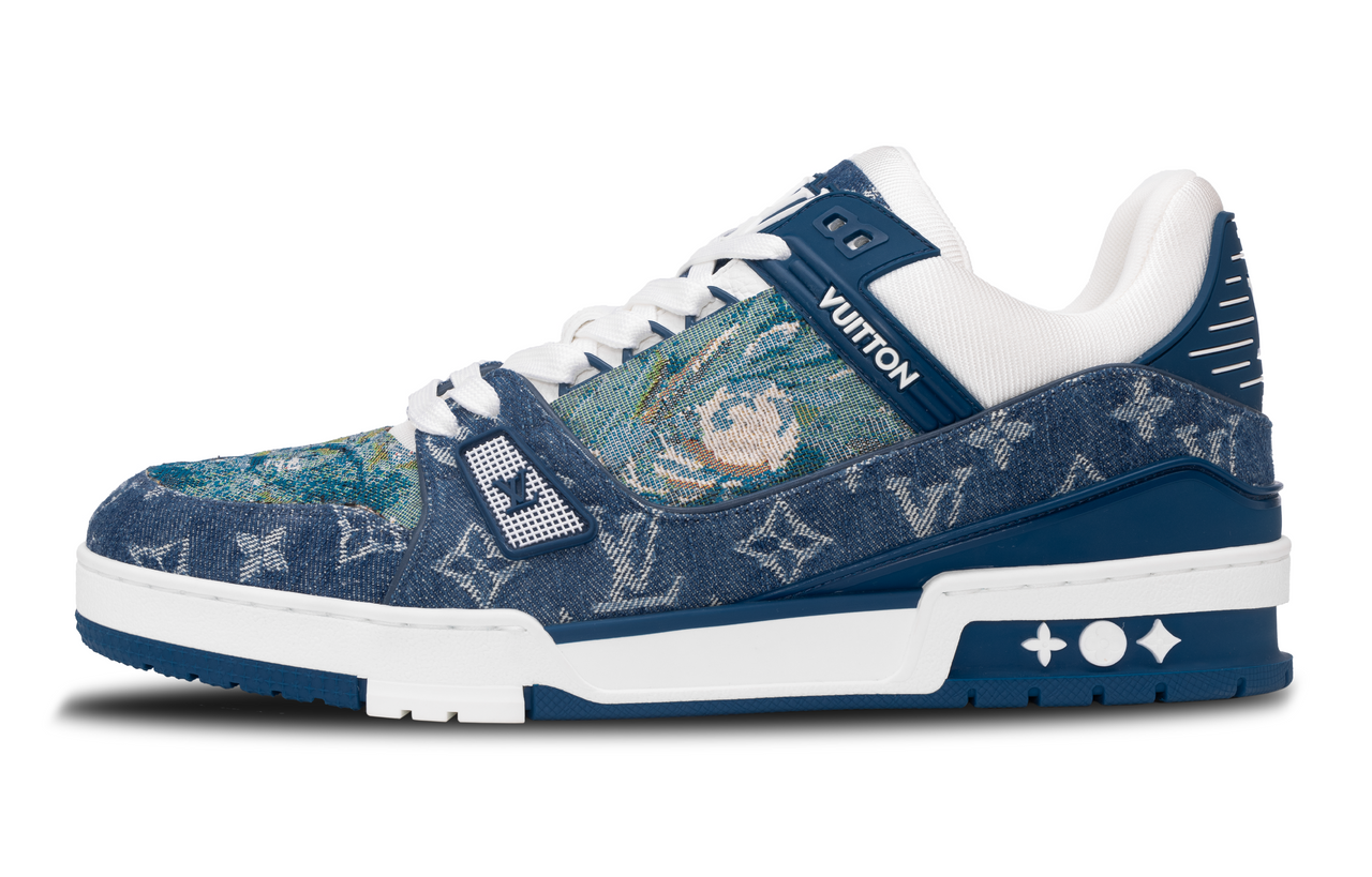 LOUIS VUITTON Trainer LV Low-Top Skateboard Shoes Unisex Navy Blue