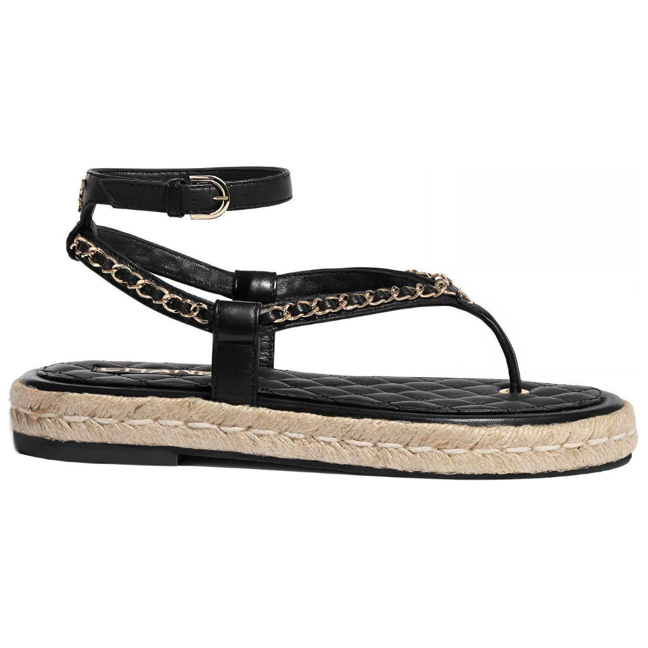 CHANEL Strap Sandals Women's Black