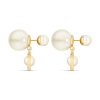 DIOR Brass Earrings Women's Gold