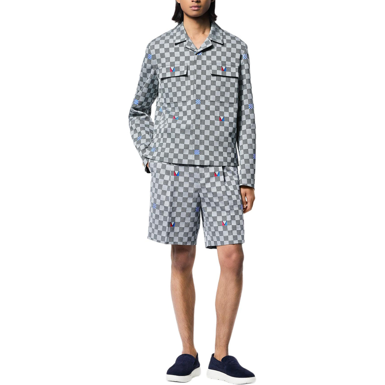 LOUIS VUITTON Damier Cotton Tailored Shorts