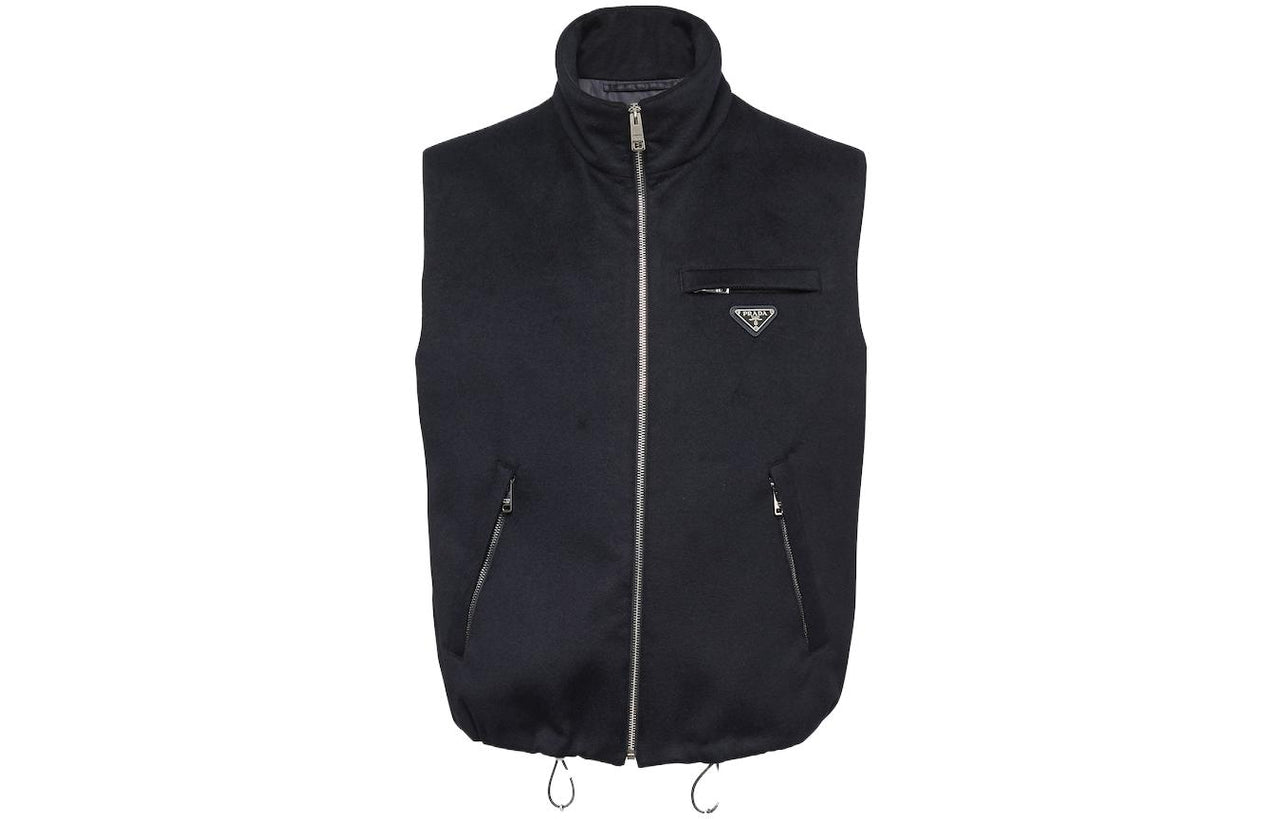 PRADA Logo-Triangle Zip-Up Gilet