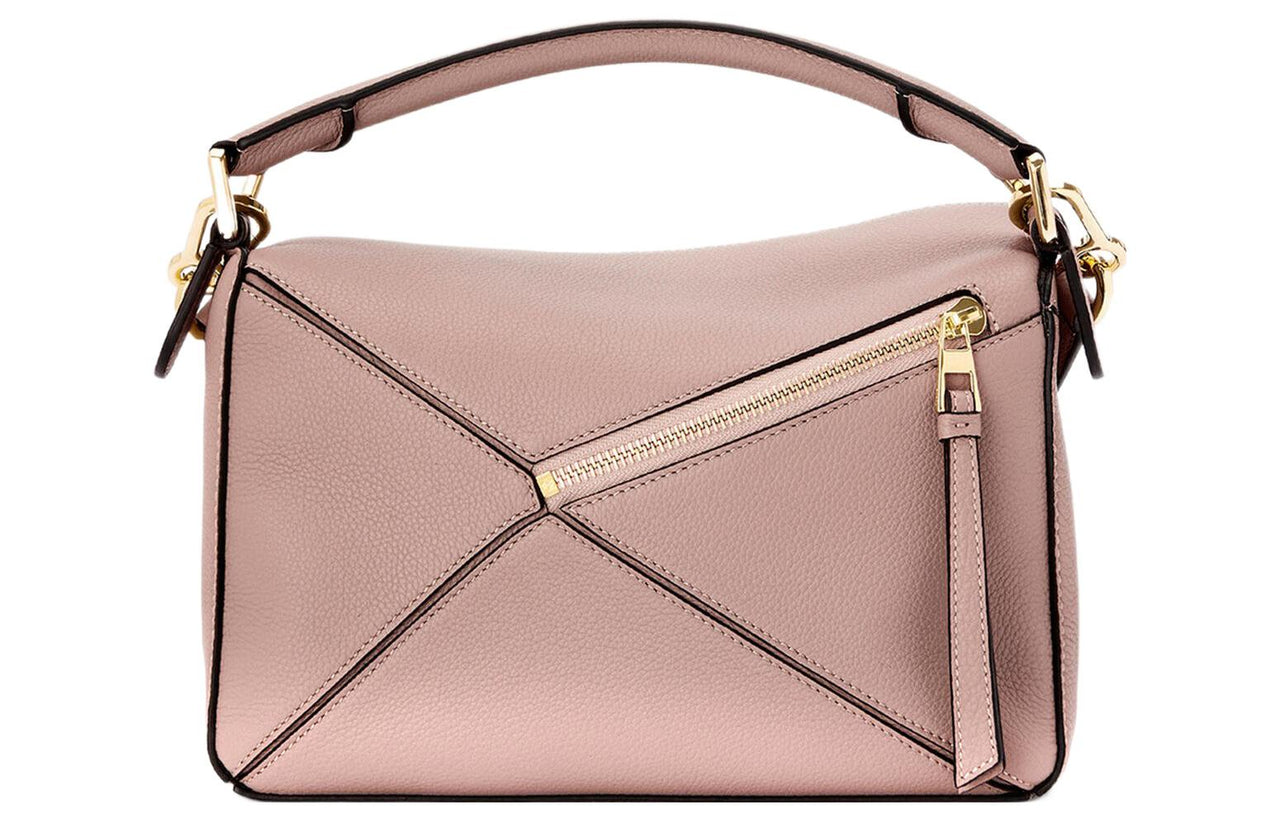 LOEWE Puzzle Soft Grain Calfskin Shoulder Bag, Crossbody Bag, Handbag Small Size Women's Pink