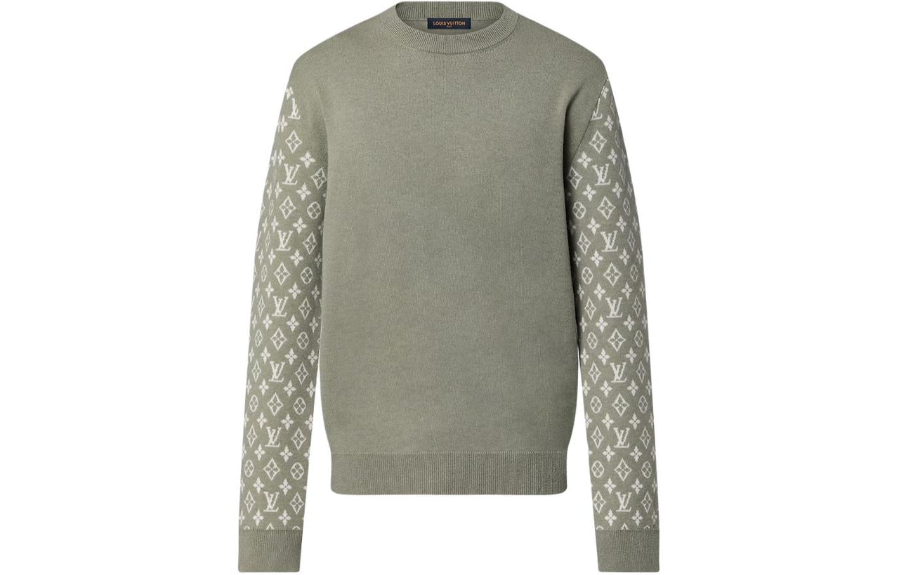 LOUIS VUITTON Long-Sleeved Cashmere Mix Signature Crewneck