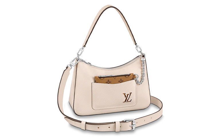 LOUIS VUITTON Epi Grained Cow Leather Shoulder Bag Portable Crossbody Bag Shoulder Bag Women's Beige