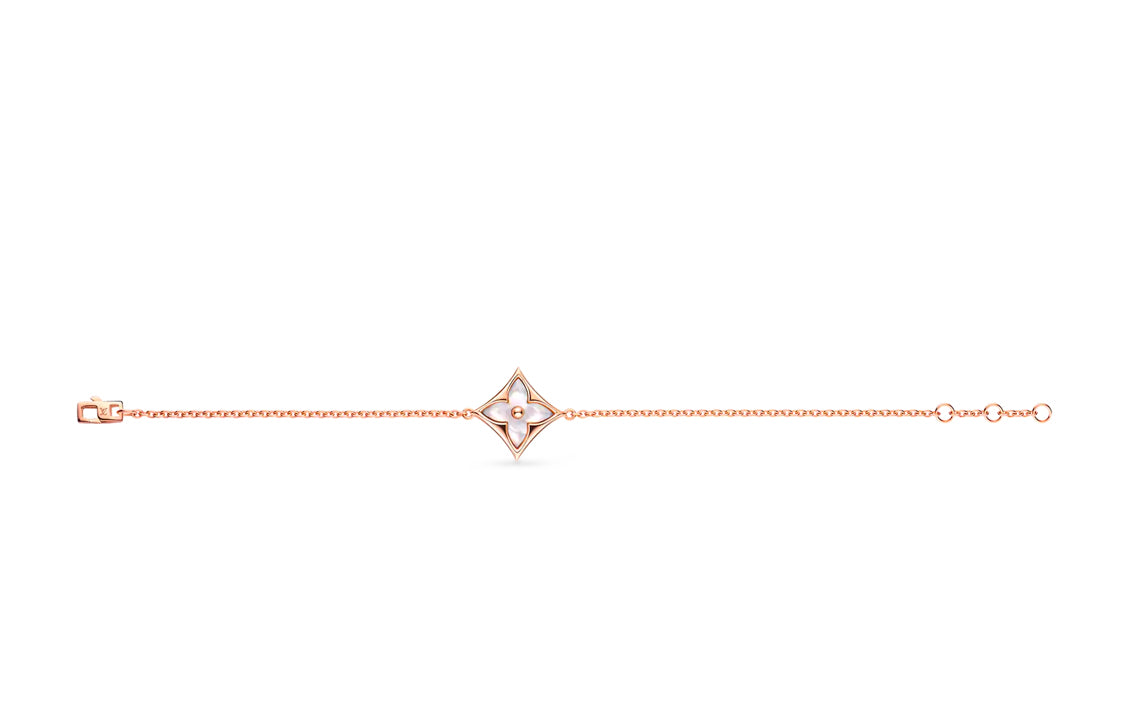 LOUIS VUITTON Color Blossom Star Bracelet Pink Gold And White Mother-of-pearl