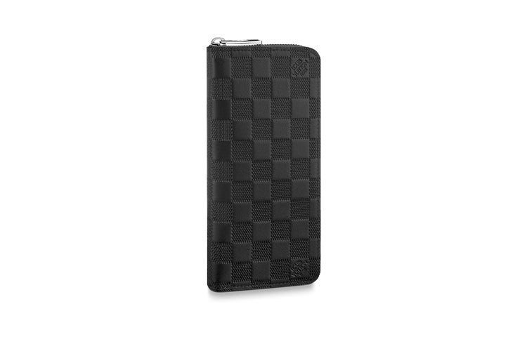 LOUIS VUITTON Zippy Leather Wallet Regular Men's Black