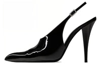 SAINT LAURENT Raven Pointed Toe Slingback Pumps