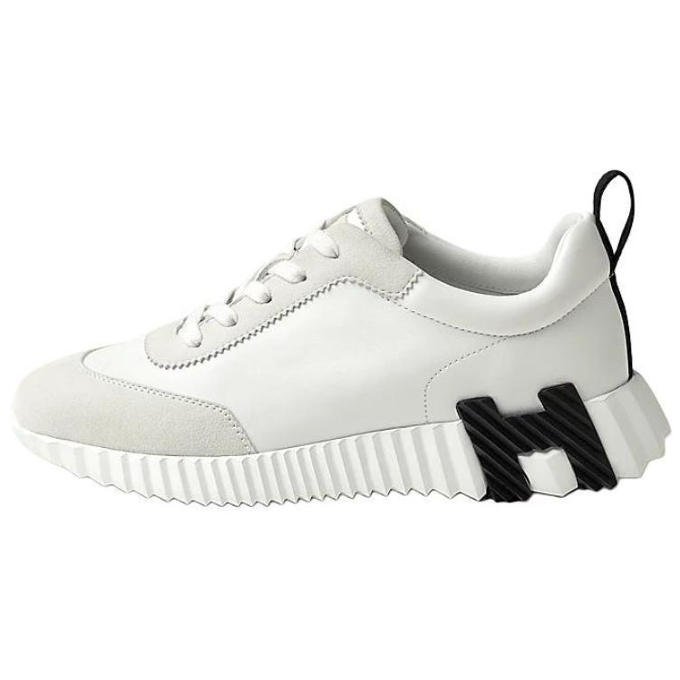 HERMES Bouncing Low-Top Casual Shoes Women's White