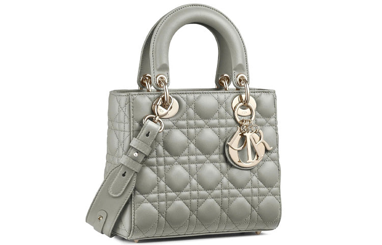 DIOR Lady DiorMy ABCDior Sheepskin Dior Bag Shoulder Bag Crossbody Bag Handbag Small Size Women's Rock Gray