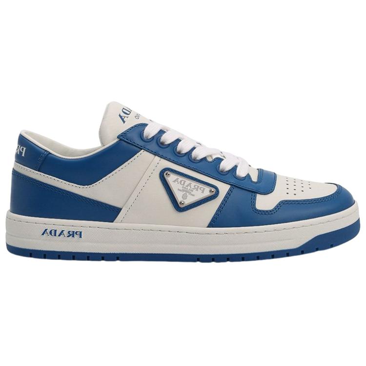 PRADA Low Top Stylish Skateboarding Shoes Women's White Blue