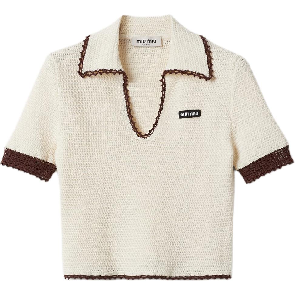 MIU MIU Polo Shirt Women's Beige