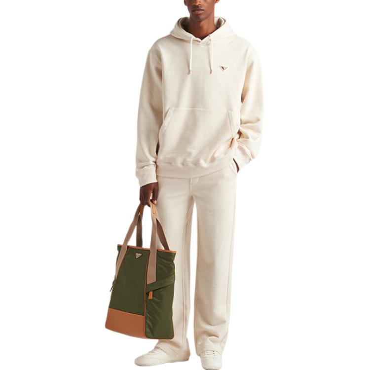 PRADA Triangle logo Cotton Hoodie