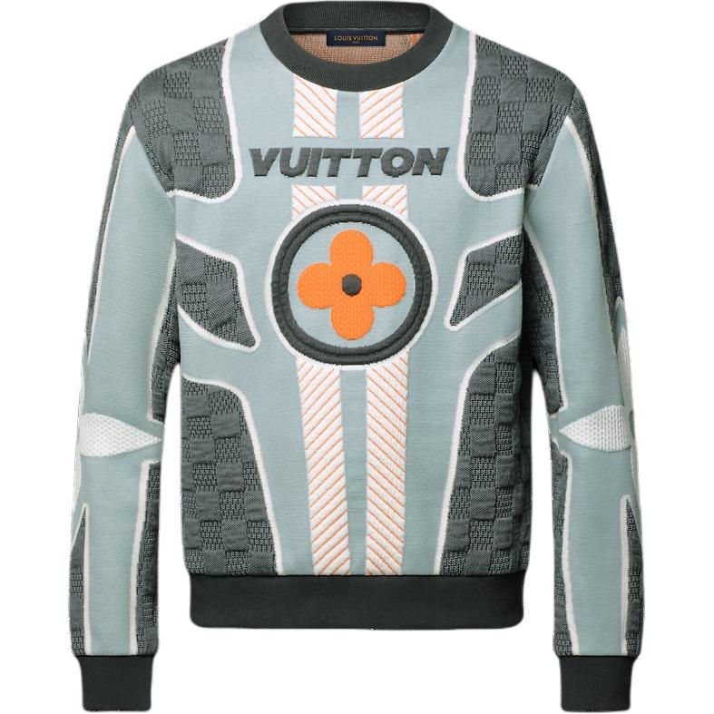 LOUIS VUITTON Quilted Cotton Blend Crewneck