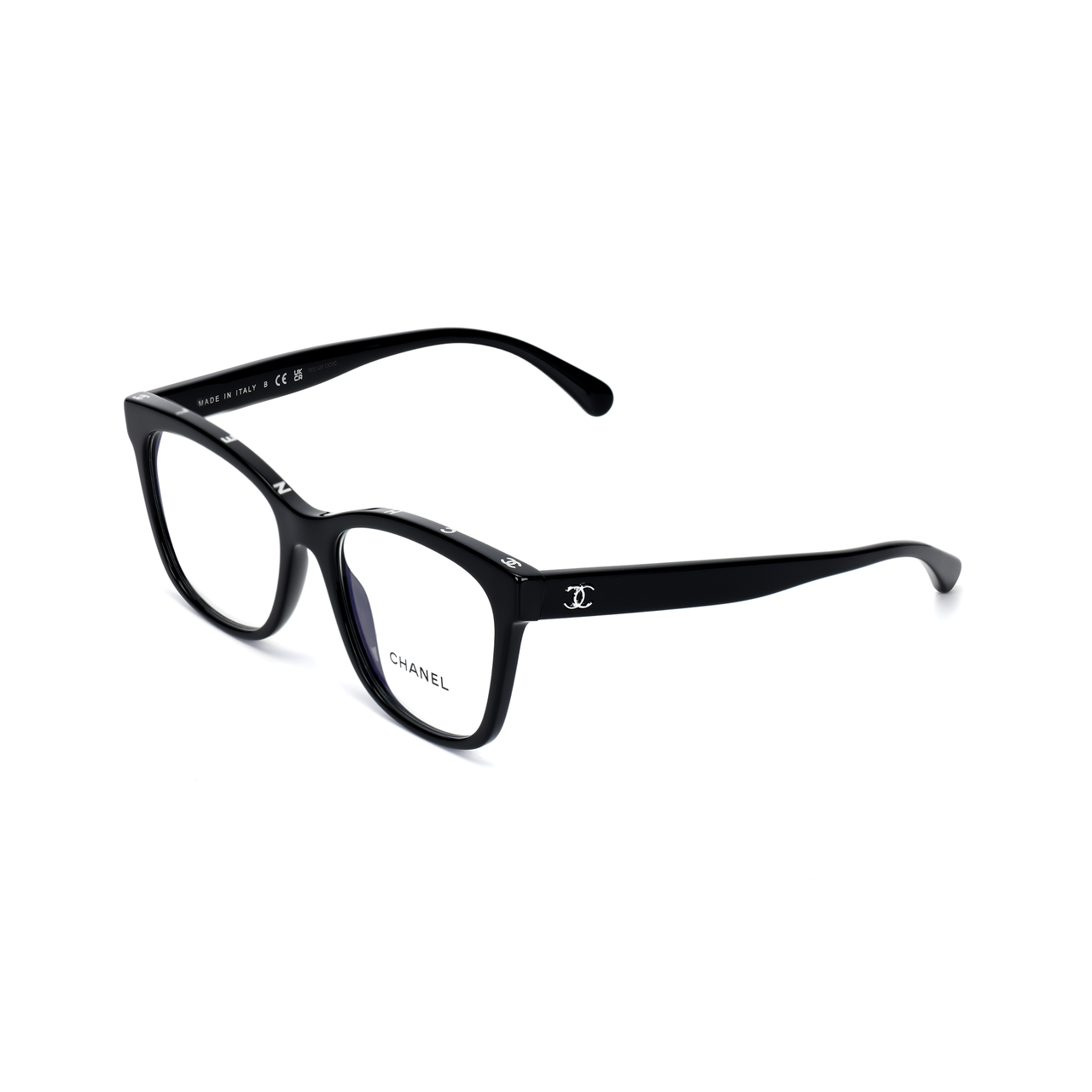 CHANEL Men's Square Acetate Glasses Black