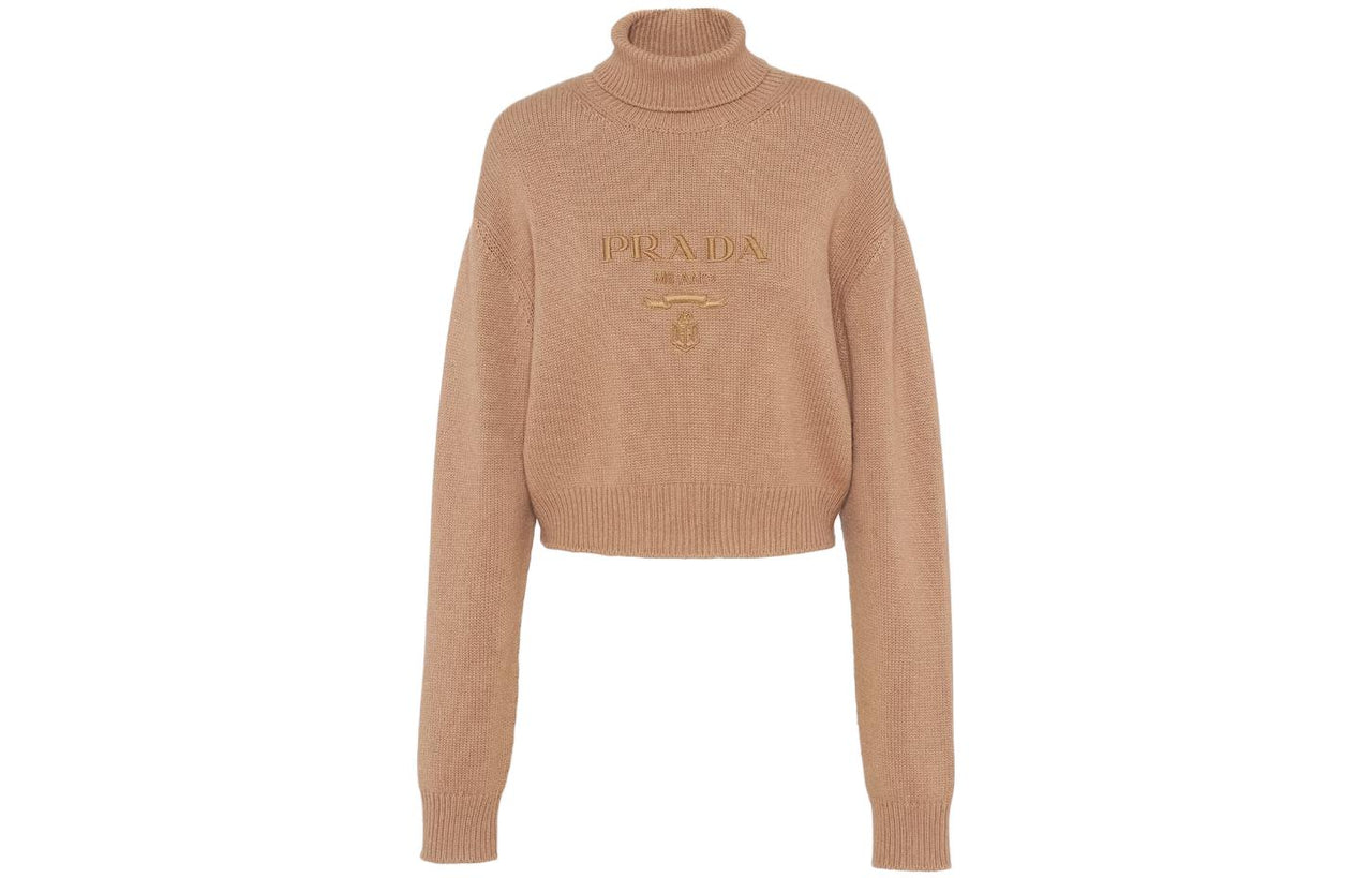 PRADA Logo-embroidered Cashmere Jumper