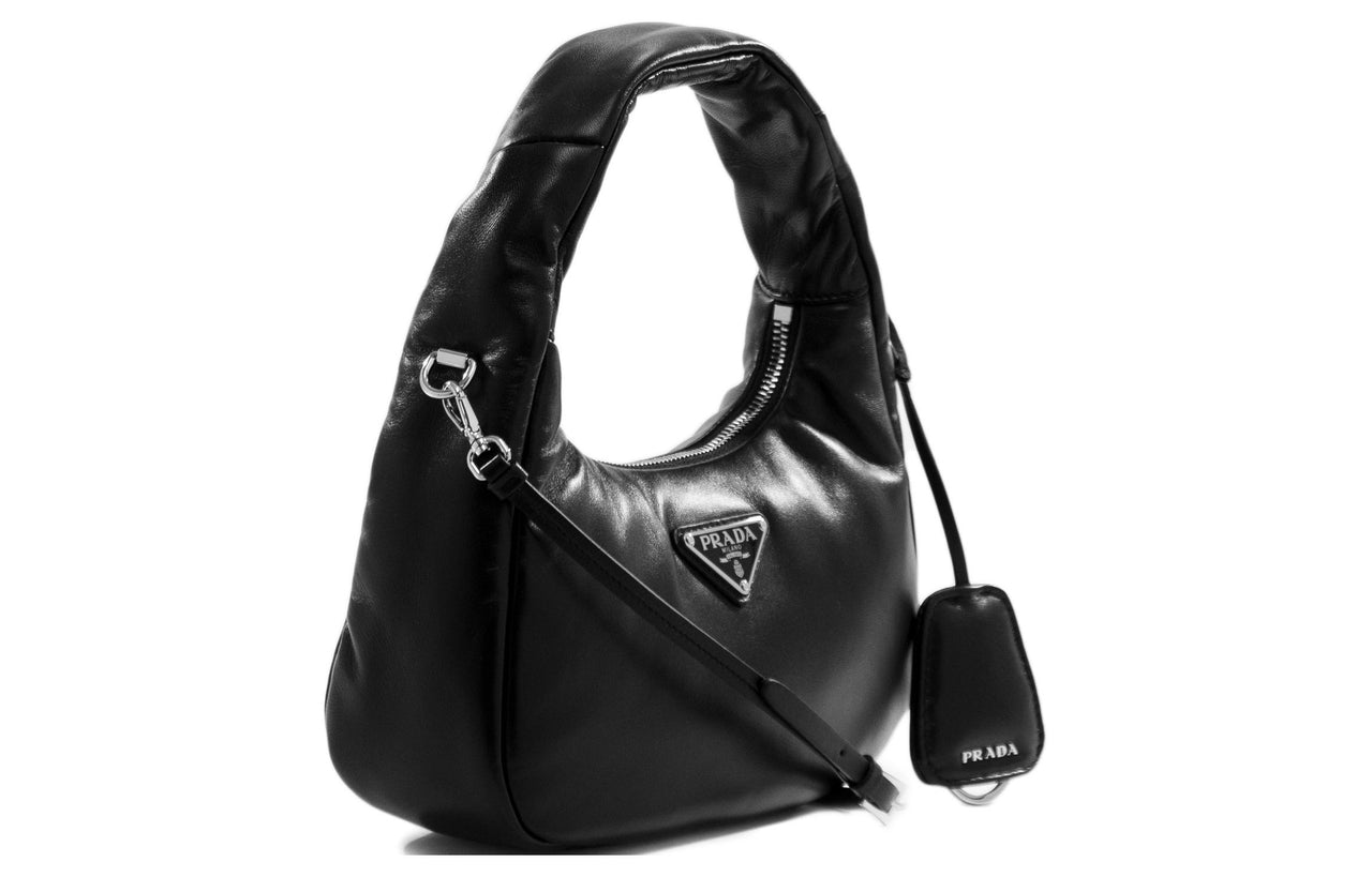 PRADA Soft Padded Nappa Leather Mini Bag Black