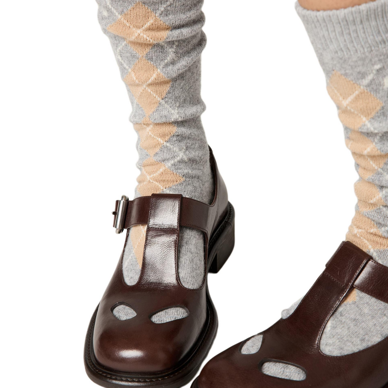 MIU MIU Mid Calf Socks Women's 1 Pack Slate Gray