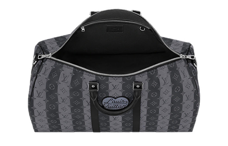 LOUIS VUITTON X Nigo Keepall Bandouliere 55 Monogram Stripes Eclipse