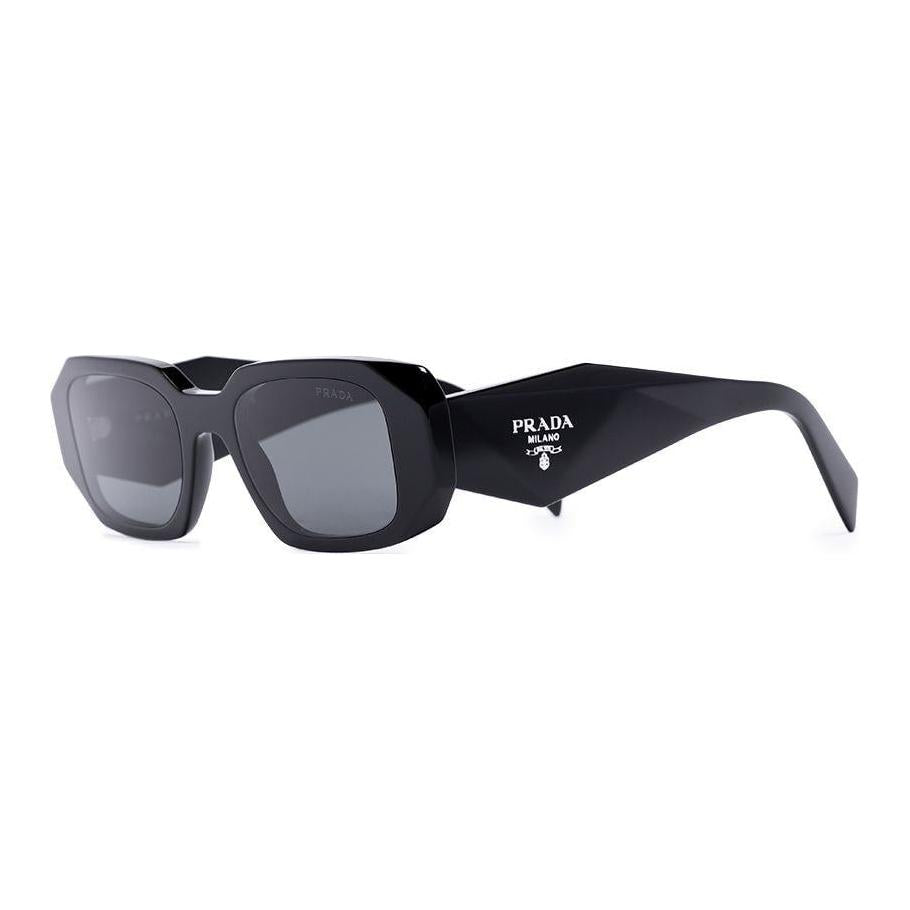 PRADA Plastic Square Sunglasses Unisex Black