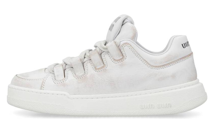 MIU MIU Low-Top Skateboard Shoes Women's Light Gray