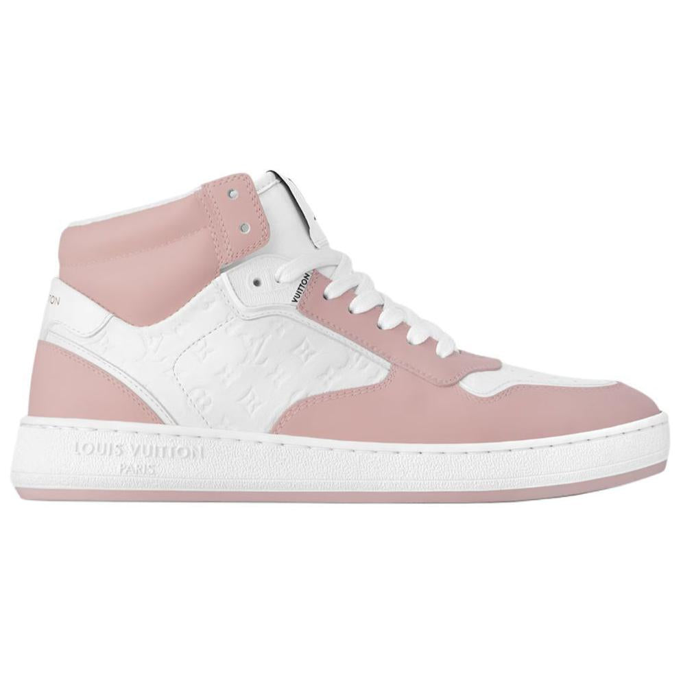 LOUIS VUITTON STADIUM Mid Top Skateboard Shoes Women's Pink