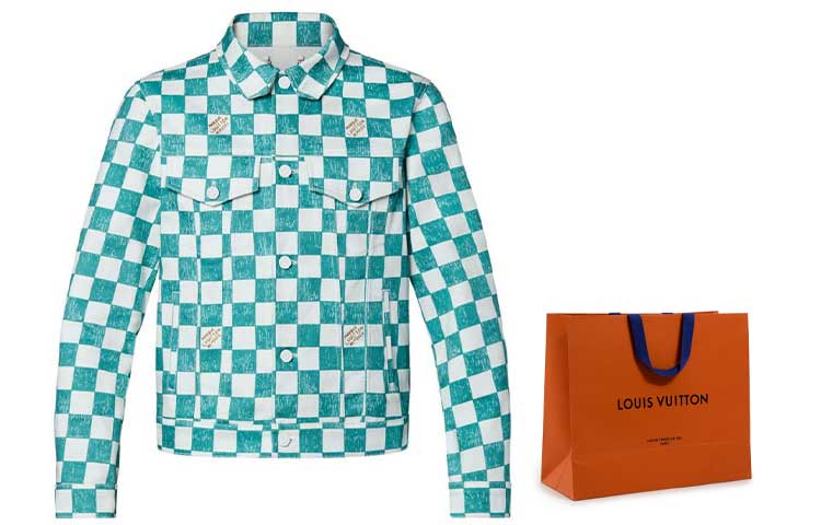 LOUIS VUITTON Damier Denim Trucker Jacket