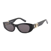 DIOR Plate Frame Oval Sunglasses Women's Black