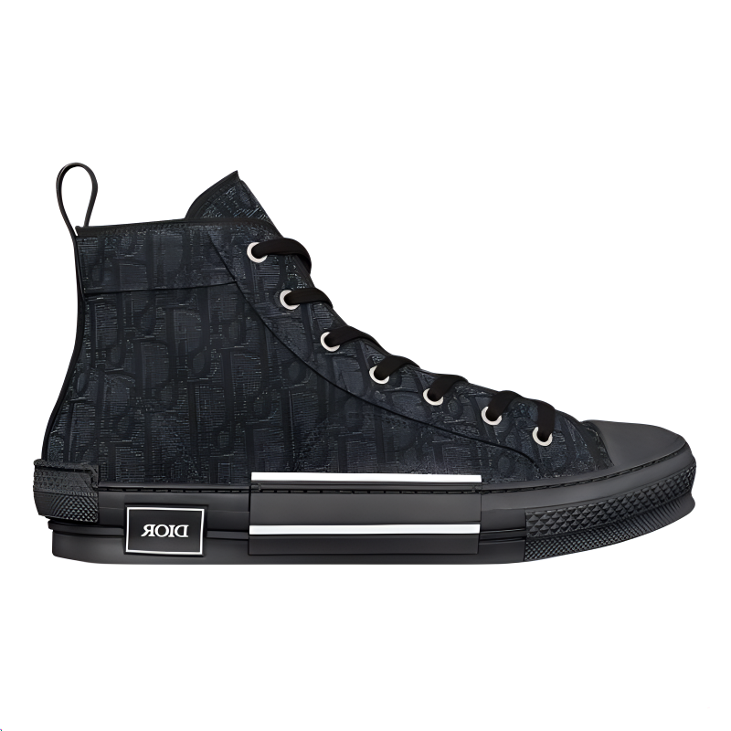 DIOR B23 High-Top Skateboard Shoes Men's Black