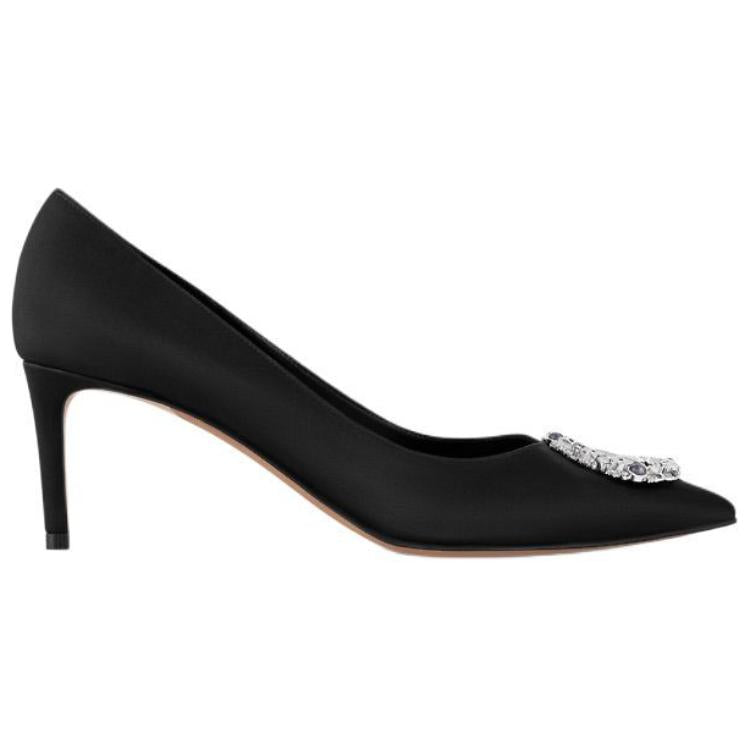 LOUIS VUITTON Met Slim Heel High Heels 6.5cm Women's Black