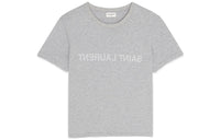 SAINT LAURENT Reverse T Shirt 'Gris Chine/Naturel'
