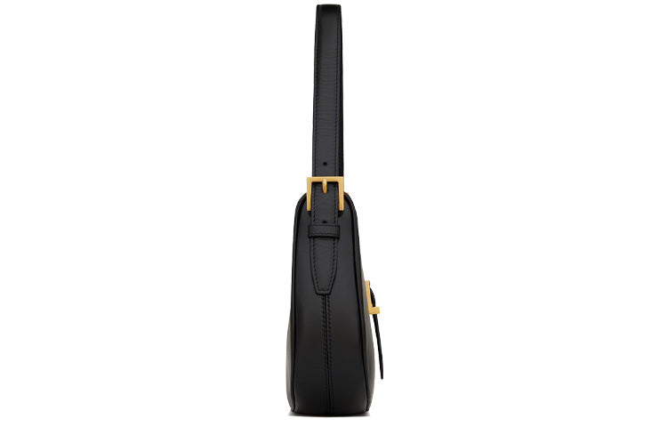 SAINT LAURENT Calfskin Hobo Bag, Shoulder Bag, Handbag, Shoulder Bag Women's Black