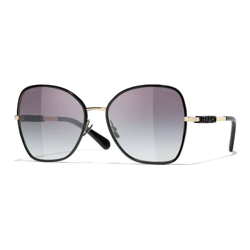 CHANEL Metal Butterfly Sunglasses Unisex Black