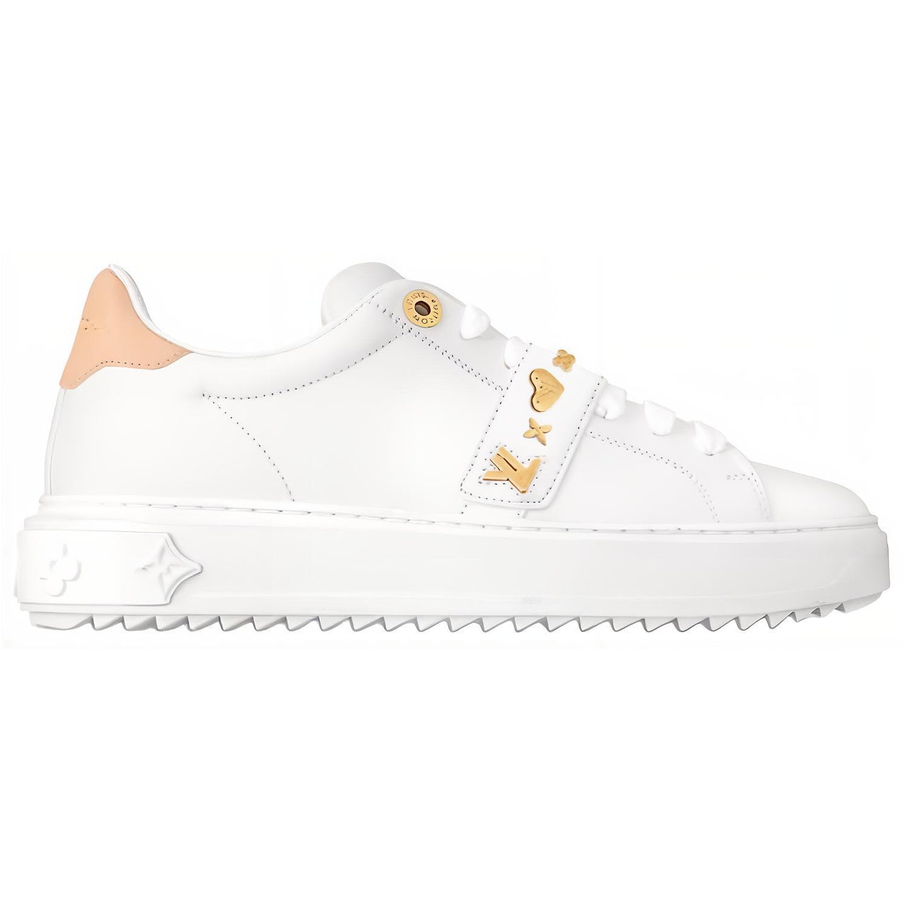 LOUIS VUITTON Time Out Low-Top Skateboard Shoes Women's White