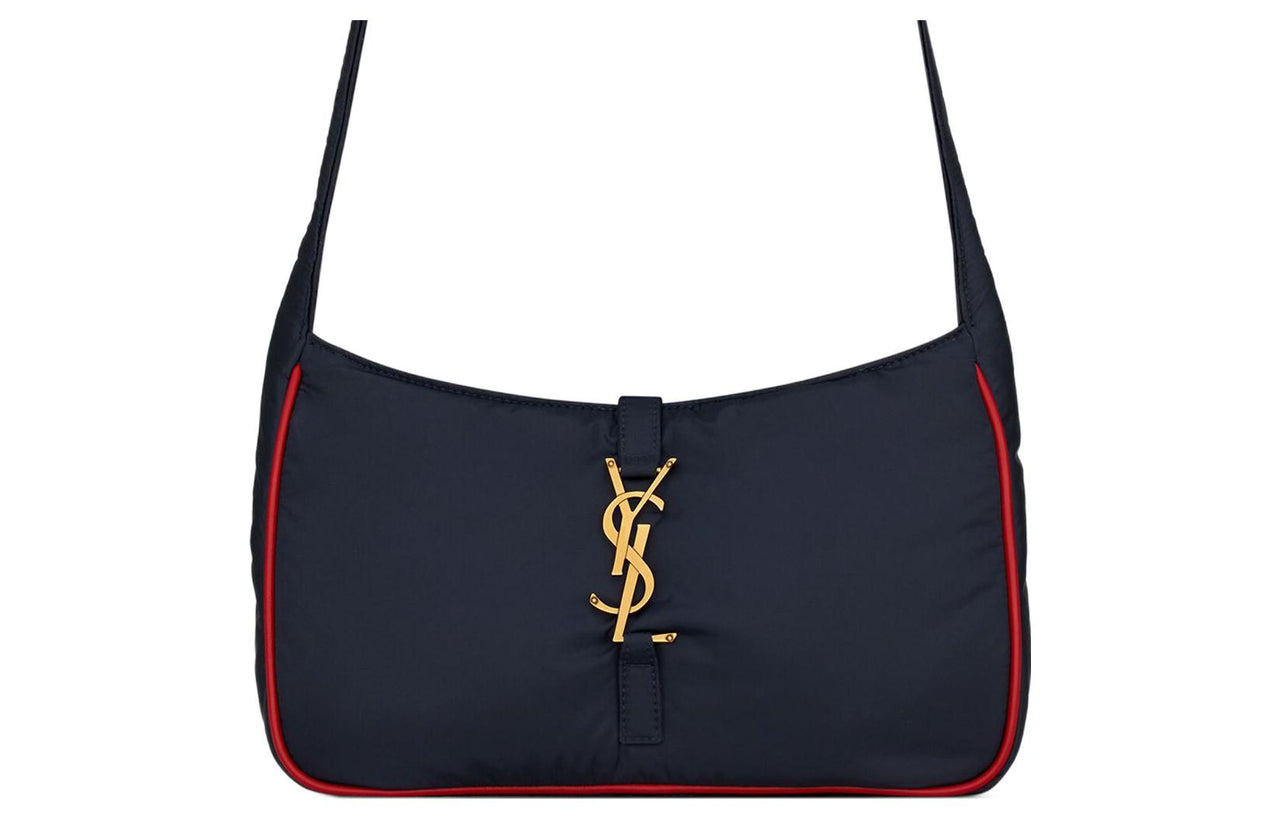 SAINT LAURENT LE5A7 Nylon Hobo Bag, Crossbody Bag, Shoulder Bag Women's Marine Blue