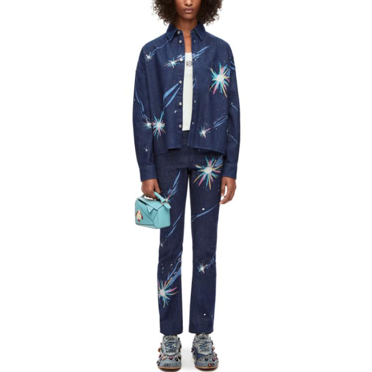 LOEWE x Ghibli SS23 Jeans Women's Marine Blue